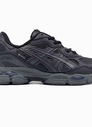 Черные кроссовки asics gel nyc black gore-tex х асикс 43