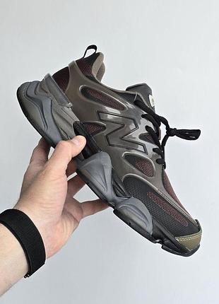 Мужские коричневые кроссовки new balance 9060 brown grey black х нью беланс 44