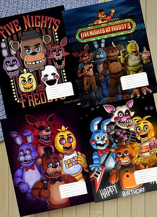 Набір зошитів п'ять ночей у фредди five night's at freddy's на скобі 18 аркушів лінія (33854)