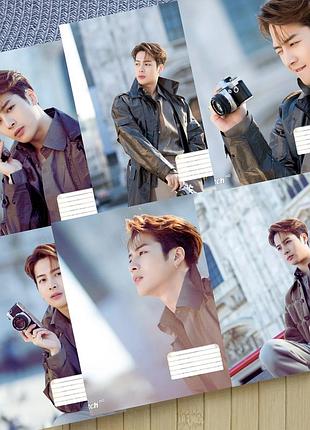 Набір зошитів джексон ван jackson wang k-pop на скобі 18 аркушів лінія (33991)