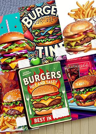 Набір зошитів бургер burgers на скобі 18 аркушів лінія (33984)