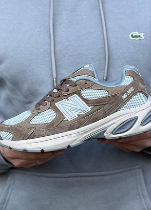 Коричневые мужские кроссовки new balance 2010 brown white х нью беланс 43