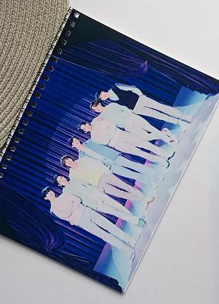 Тетрадь бтс bts на пружине 48 листов линия (33057)