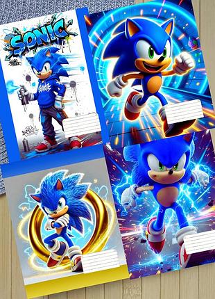 Набор тетрадей соник sonic на скобе 18 листов линия (33932)