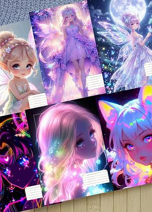 Набор тетрадей феи fairies на скобе 18 листов линия (34033)