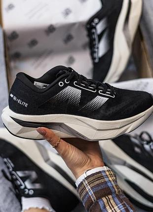 Женские черные кроссовки new balance fuelcell supercamp elite v4 black х нью беланс 38