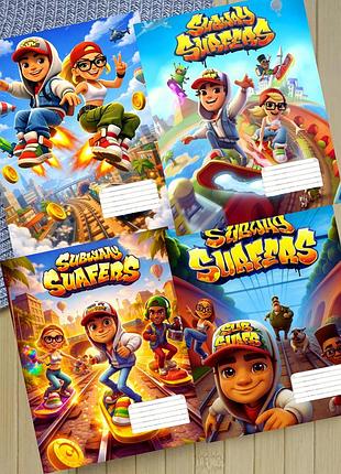 Набір зошитів сабвей серферс subway surfers на скобі 18 аркушів лінія (33873)