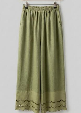 Льняные брюки на,новые l-xxl