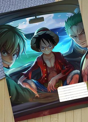 Тетрадь ван пис one piece на скобе 18 листов линия (32073)
