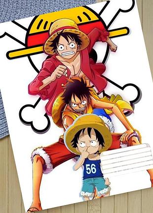 Тетрадь ван пис one piece на скобе 18 листов линия (32034)