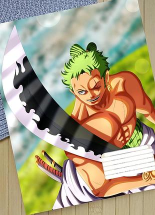 Тетрадь ван пис one piece на скобе 18 листов линия (32080)