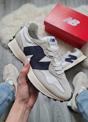 Жіночі кросівки new balance 327 white grey blue х нью беланс 41