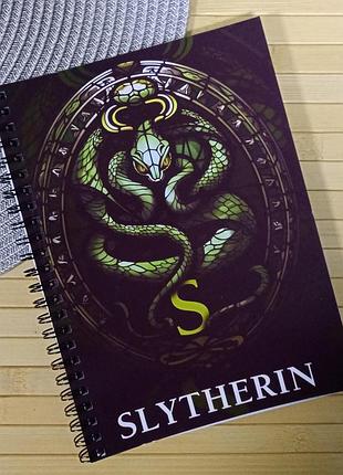 Тетрадь гарри поттер harry potter slytherin слизерин на пружине 48 листов линия (33632)
