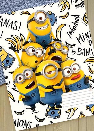 Тетрадь миньоны minions на скобе 18 листов линия (32673)