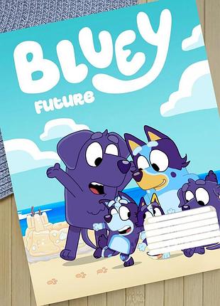 Тетрадь блуи bluey на скобе 18 листов линия (31851)