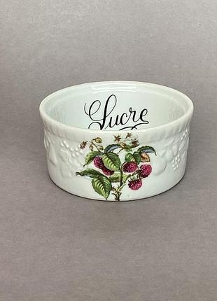Винтажная пиала/сахарница/баночка/емкость для сахара sucre ac porcelaine gt. франция.