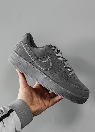 Мужские серые кроссовки nike air force 1 low reigning champ grey х эйр форс 43