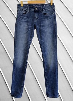 Женские синие джинсы skinny calvin klein w28 l32 m l 40 42 оригинал кельвин клейн скинни облегающие джинсы стрейч 44