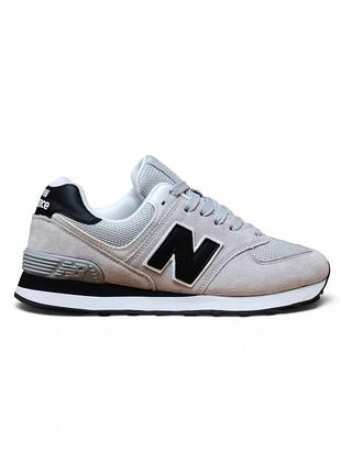 Женские серые кроссовки new balance 574 grey black х нью беланс 39