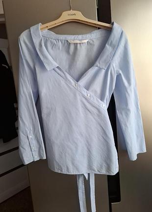 Рубашка блуза голубая zara