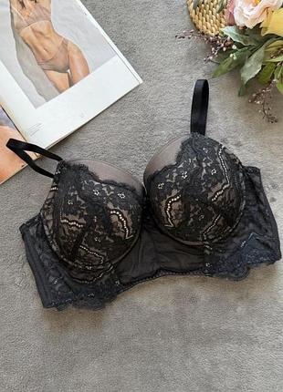 Hunkemoller rebecca mir бюстгальтера ажурний з мереживом широкий чорний 85d