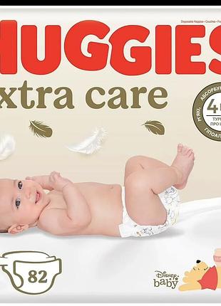Набір підгузків huggies extra care 2 (3-6 кг), 82 шт