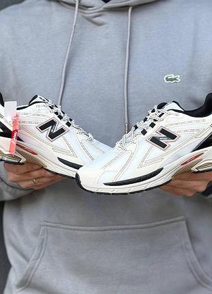 Чоловічі білі кросівки new balance 1906r white black gold х нью беланс 45