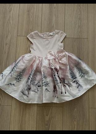 Красива святкова сукня від бренду h&m для дівчинки 2/4 роки(98-104см)
