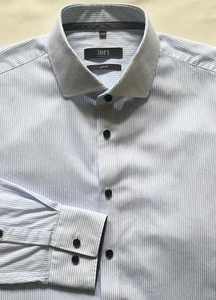 Сорочка бавовняна приталена jake's slim fit розмір 39-40/м
