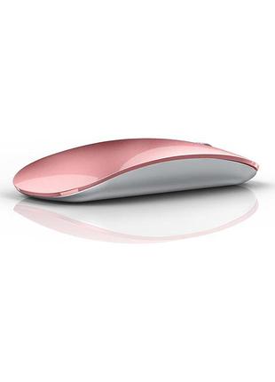 Миша uimuph bluetooth, акумуляторна бездротоosва миша usb c, silent, rose gold три-режим bt5.1/5.0+2.4g