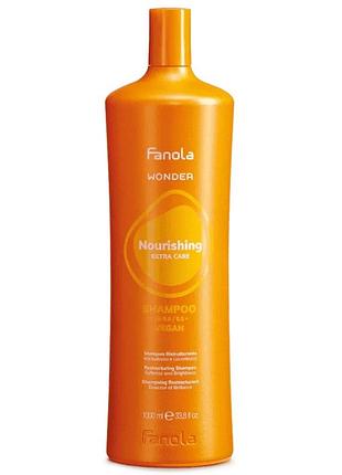 Шампунь питательный мягкий и яркий, восстанавливающий fanola wonder nourishing 1000 мл