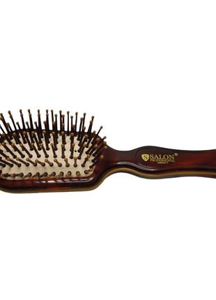 Массажная щетка для волос salon professional 8932тт фигурная маленькая с пластиковыми зубцами