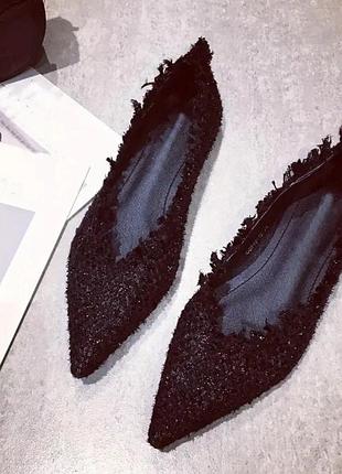 Балетки лодочки в стиле chanel