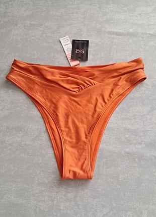 Жіночі купальні трусики, висока посадка, помаранчеві, розмір m, hunkemoller
