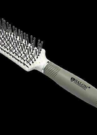 Щетка керамическая salon professional продувная с нейлоновой щетиной, прямоугольная большая (9843tdf)