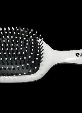Щетка массажная для волос salon professional для ежедневного расчесывания цвет белый