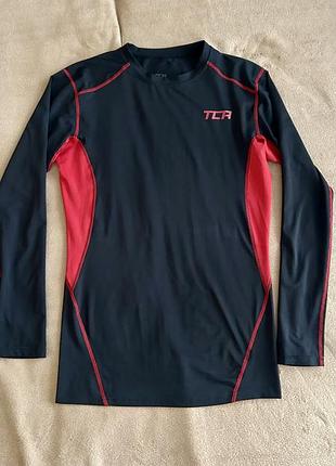 Чоловіча термокофта tca l- xl спортивна рашгард лонгслів для бігу/тренувань, поліестер + еластан