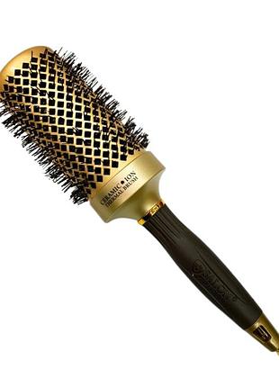 Браш с керамической вставкой и прорезиненной ручкой salon professional встроенная спица для пробора 98065thid