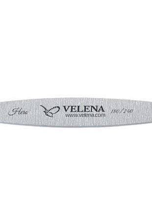 Пилка для ногтей velena 180/240 овал hero zebra pfz-oval