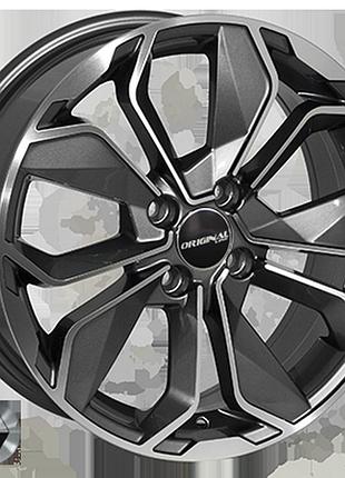 Диски колісні zw-bk5296 gp r16*6.5j pcd4*100 et38 dia 60.1 литі легкосплавні
