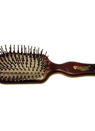 Массажная щетка для волос salon professional 8930тт фигурная с пластиковыми зубцами для сухих и мокрых волос