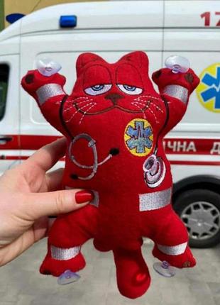 Кот саймон, кот медик, кот в автомобиль для врача