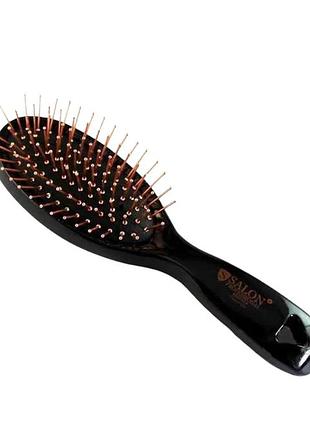 Расческа-щетка salon professional средняя с металлическими зубцами (62074cp)