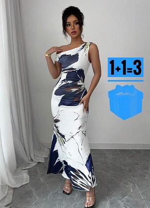 🥰обтисла міді сукня в квітковий принт shein m