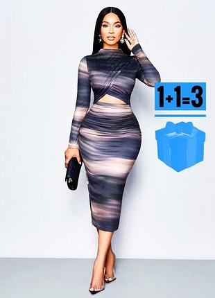 🥰обтисла міді сукня shein m