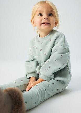 6-9/18-24 месяцев h&amp;m новая фирменная кофта толстовка свитшот с принтом цветы девочке