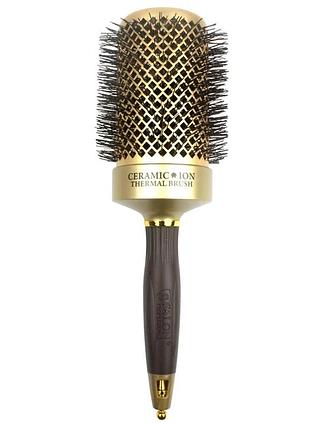 Браш с керамической вставкой и прорезиненной ручкой salon professional встроенная спица для пробора 98066thid