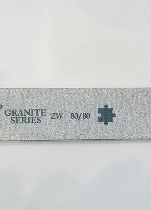 Пилка для ногтей salon professional granite серая прямая широкая 80/80