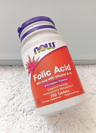 Now foods фолиевая кислота 800 mcg + витамин в12