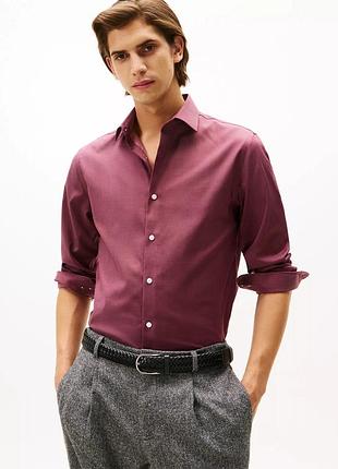Мужская рубашка slim fit tommy hilfiger
